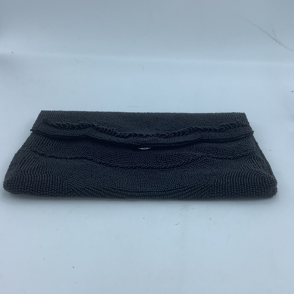 Vintage Vivant by Sarne Hand Made Black Beaded Evening Bag - Picture 7 of 8